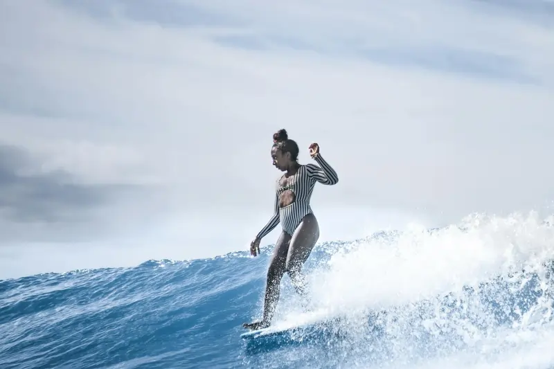 Evocative image balance on the surf | Point Break School  