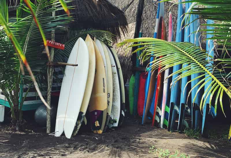 Surfboards available for surf school members | Point Break